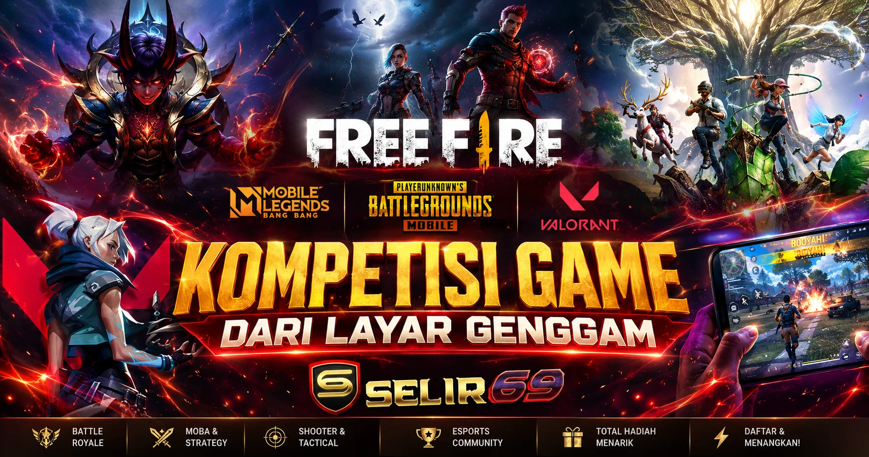 Arena kompetitif untuk panduan E-Sports Mobile SELIR69
