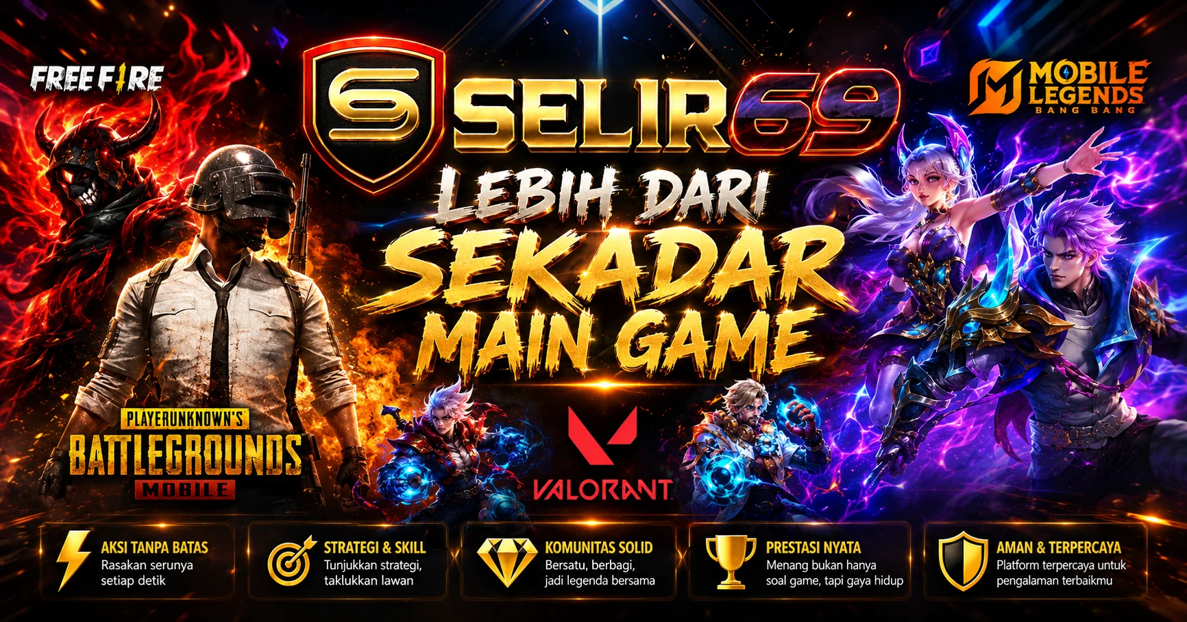Ilustrasi struktur pertandingan, role dan objektif dalam E-Sports SELIR69