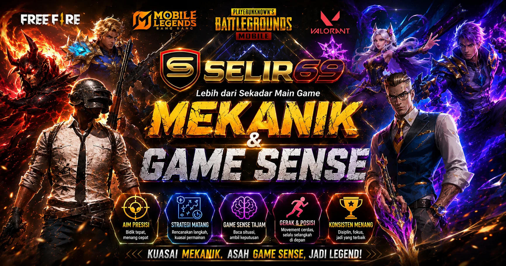 Ilustrasi mekanik, game sense dan koordinasi pemain dalam pertandingan eSports