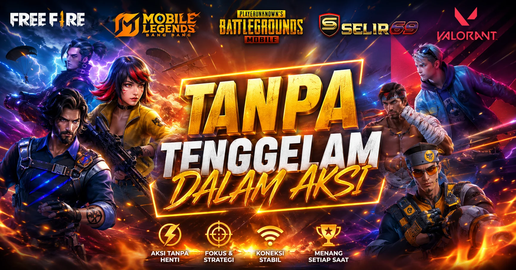 Ilustrasi objektif, tempo dan momentum dalam pertandingan E-Sports SELIR69