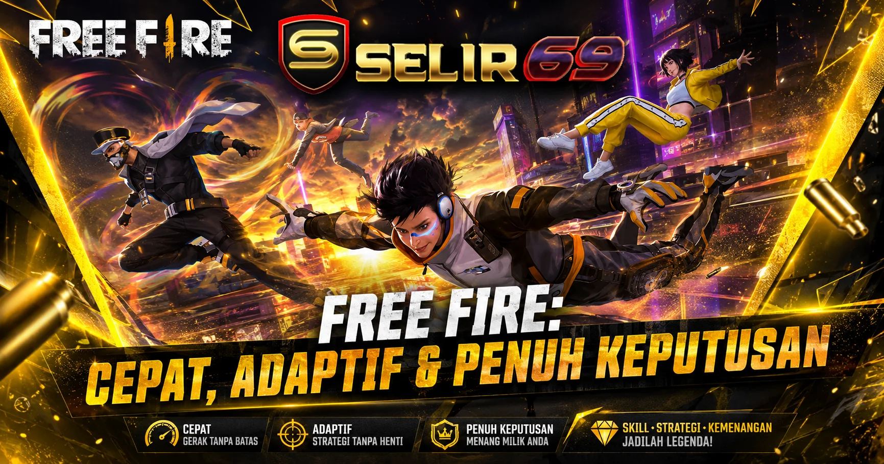 Ilustrasi landing dan looting dalam pertandingan Free Fire SELIR69