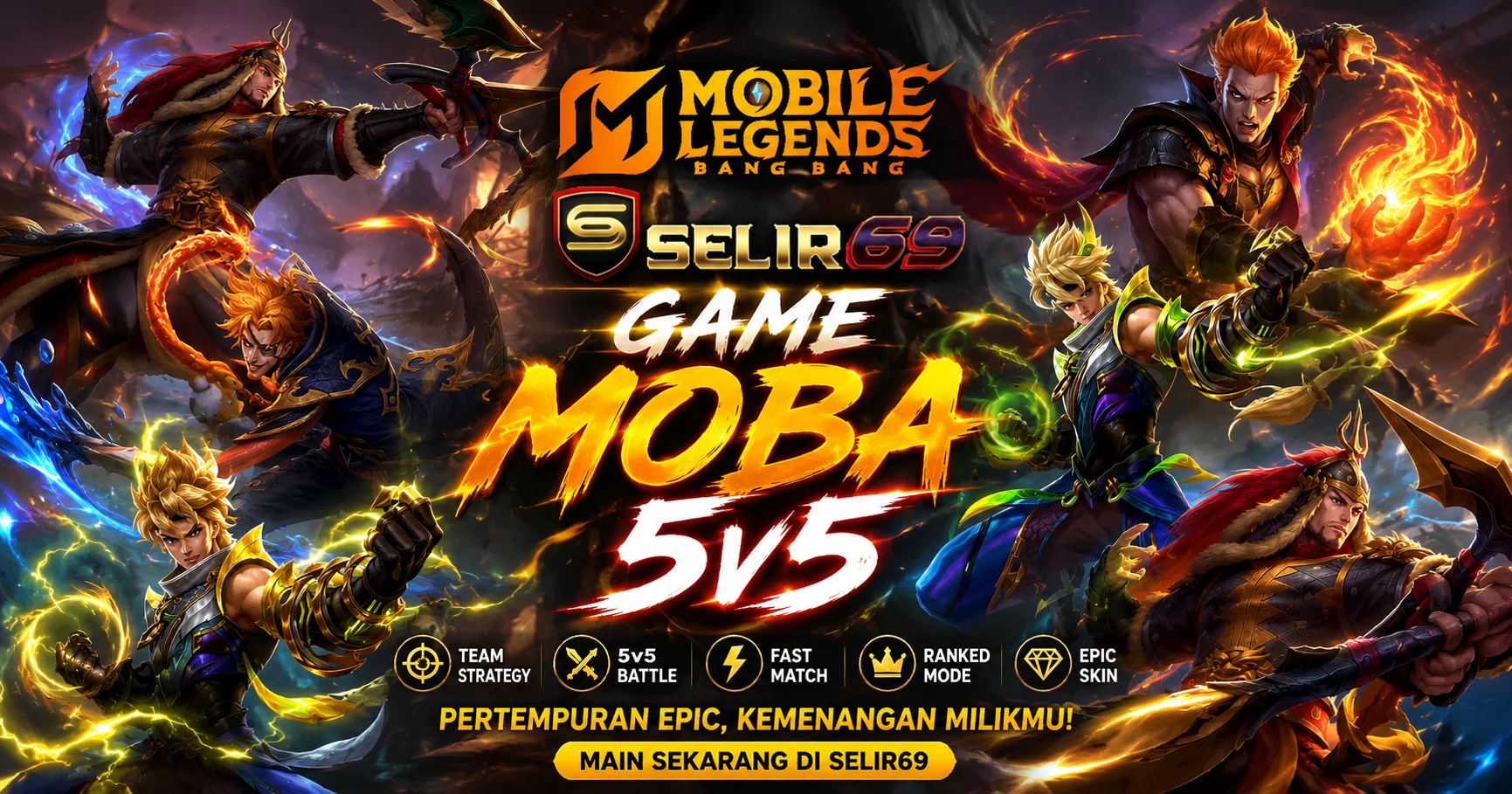 Ilustrasi role hero dan pembagian lane pada Mobile Legends SELIR69