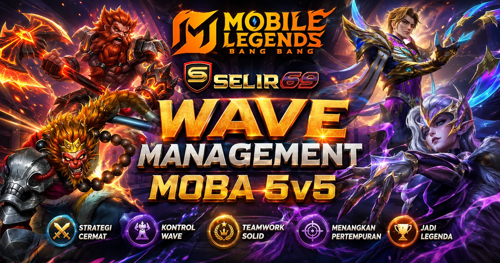 Ilustrasi rotasi, minimap dan map awareness pada Mobile Legends SELIR69