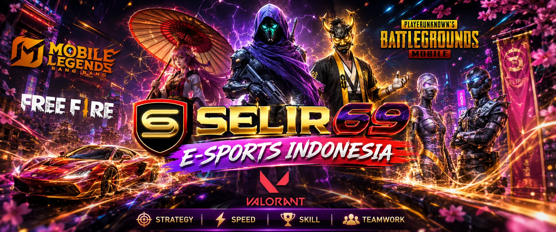 Arena eSports dengan perangkat gaming untuk pertandingan kompetitif