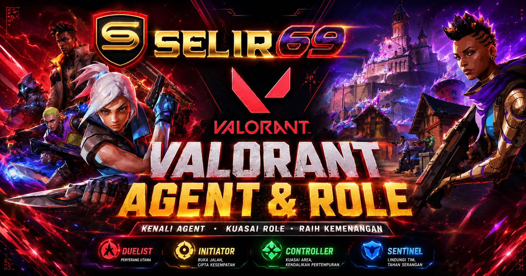 Ilustrasi agent, role dan tactical FPS dalam Valorant SELIR69