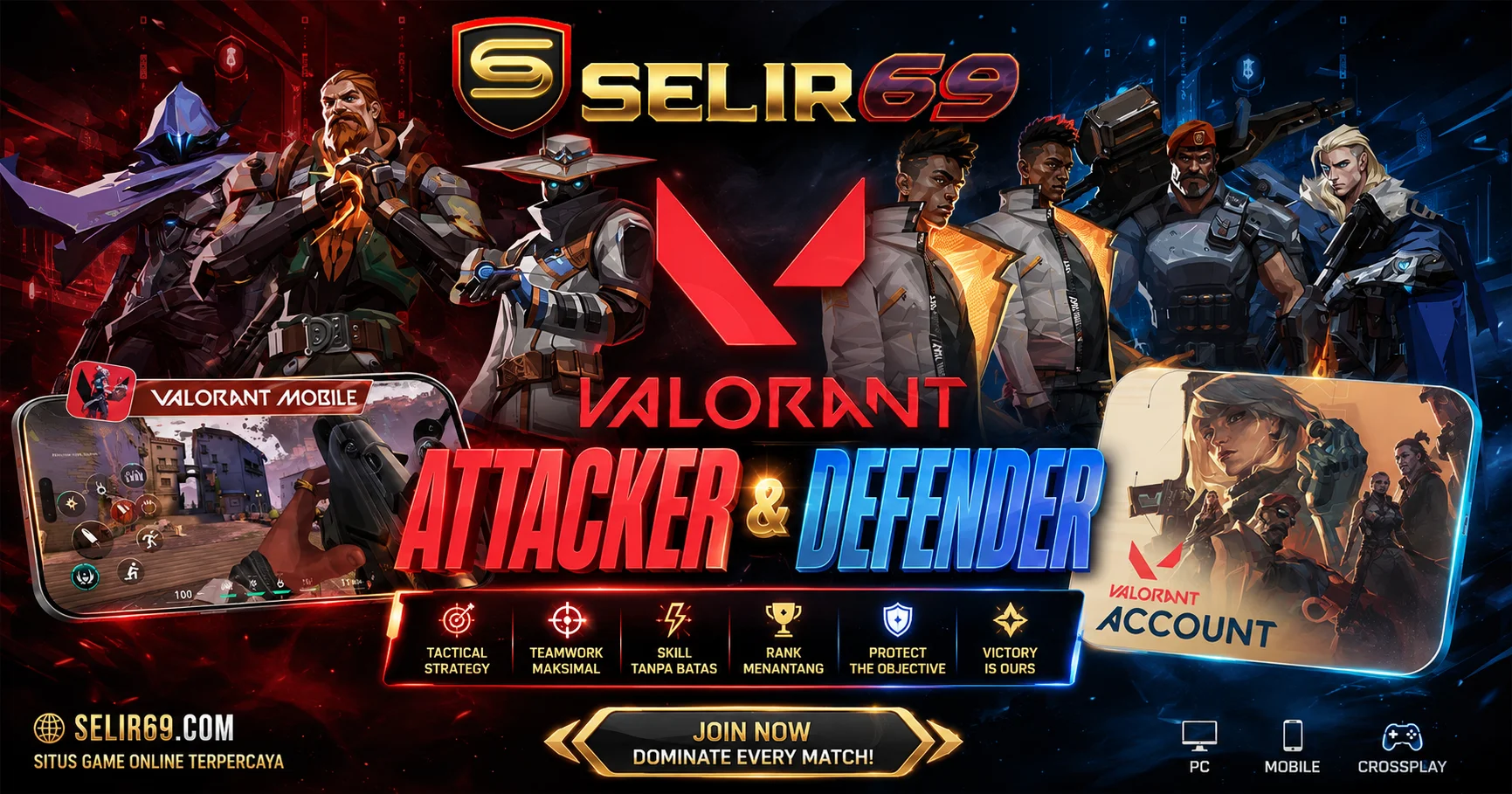 Ilustrasi ability, utility dan site control pada Valorant SELIR69