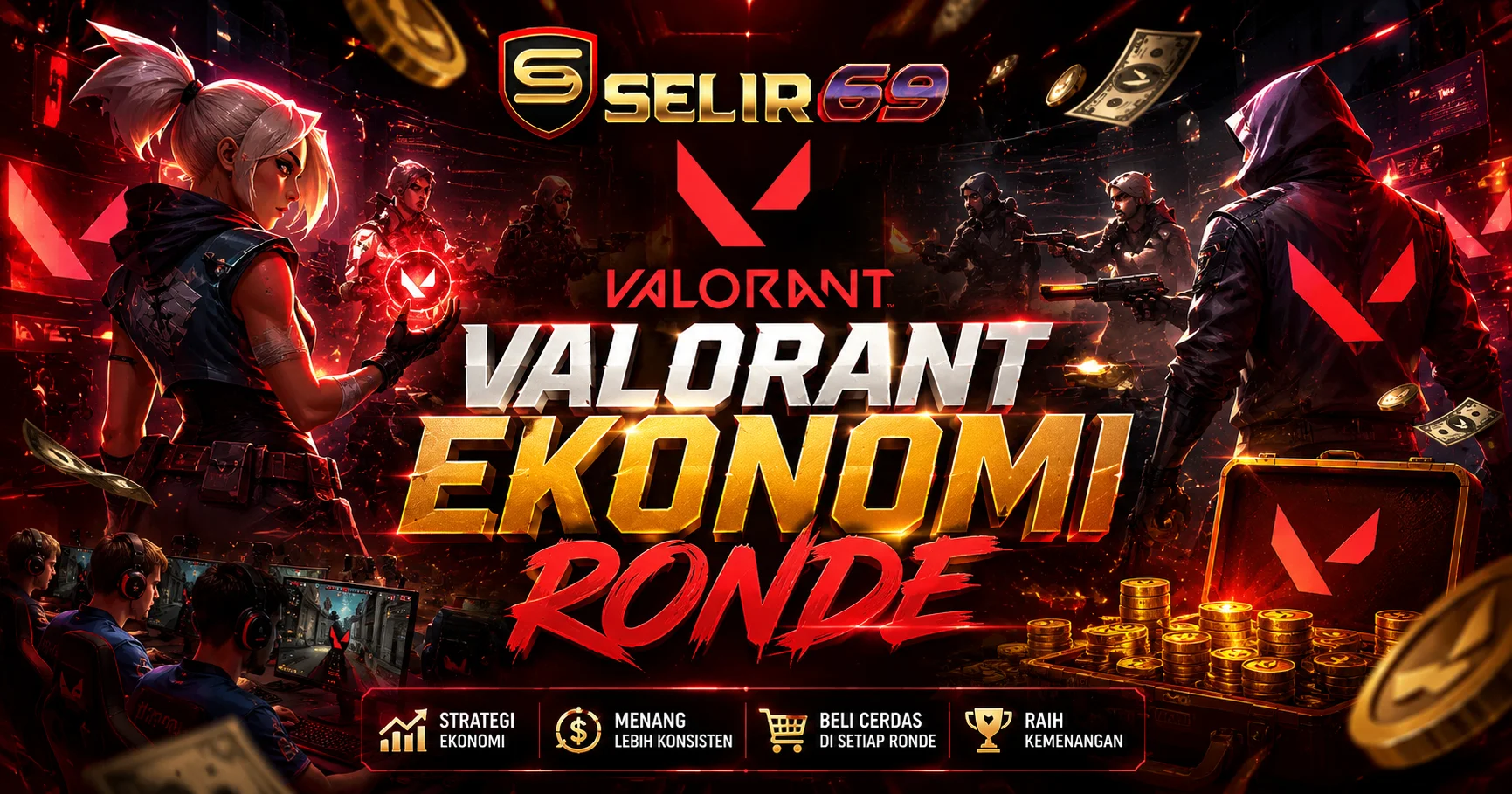 Ilustrasi spike, attacker, defender dan ekonomi ronde Valorant SELIR69